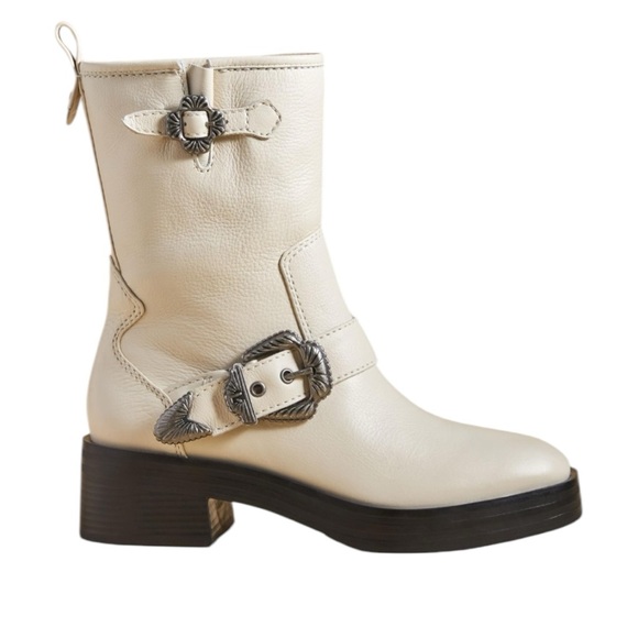 Larroude Shoes - ANTHROPOLOGIE LARROUDE’ Hardy Boots in Ivory Size 8